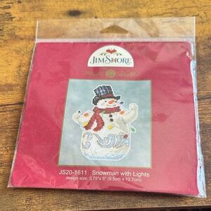 Jim Shore Festive Snowman Cross Stitch needlepoint  Kit